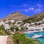 Leros island, Panteli village ,view of beautiful bay with sailing boats|  Von Freesurf