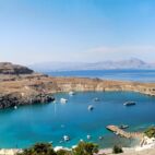 Blick auf den Hafen und Bucht von Lindos Rhodos | Von boedefeld1969